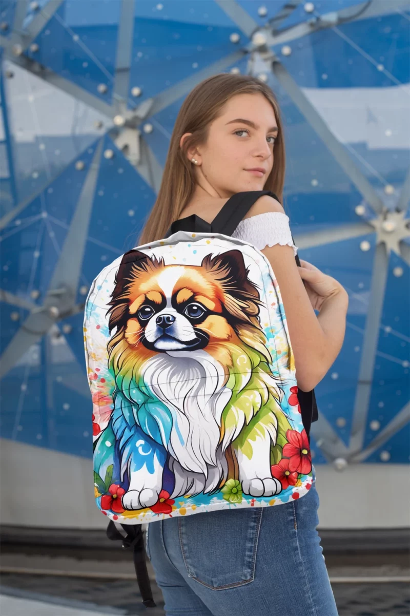 The Agile Tibetan Spaniel Loyal Dog Minimalist Backpack 2