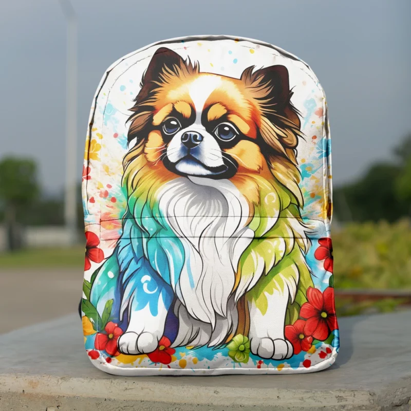 The Agile Tibetan Spaniel Loyal Dog Minimalist Backpack