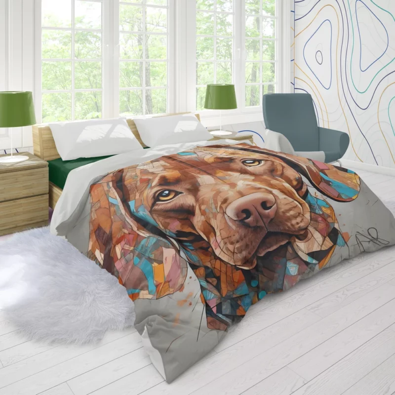 The Agile Vizsla Energetic Dog Duvet Cover