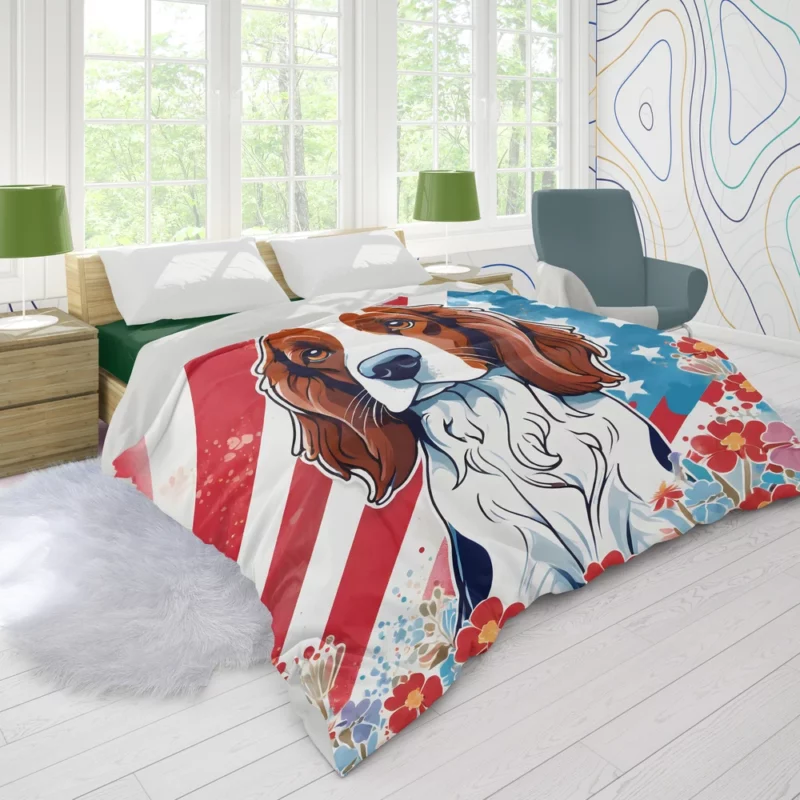 The Agile Welsh Springer Spaniel Energetic Dog Duvet Cover