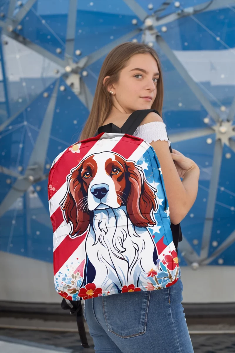 The Agile Welsh Springer Spaniel Energetic Dog Minimalist Backpack 2