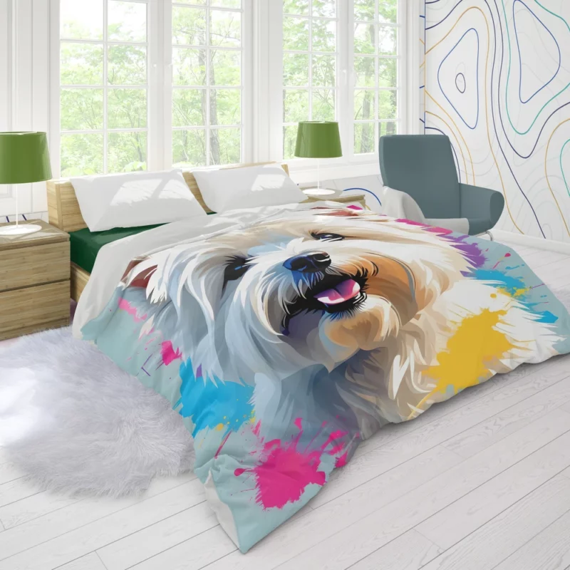 The Agile West Highland Terrier Energetic Dog Duvet Cover