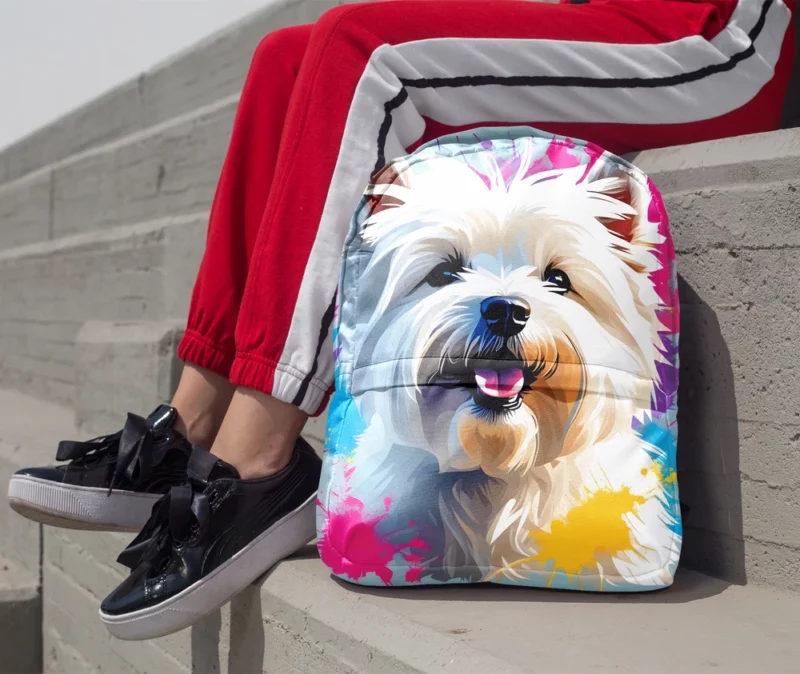 The Agile West Highland Terrier Energetic Dog Minimalist Backpack 1