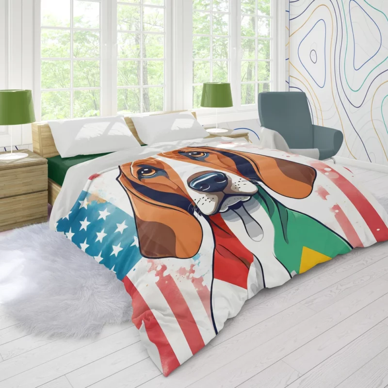 The Agile and Loyal Redbone Coonhound Dog Duvet Cover