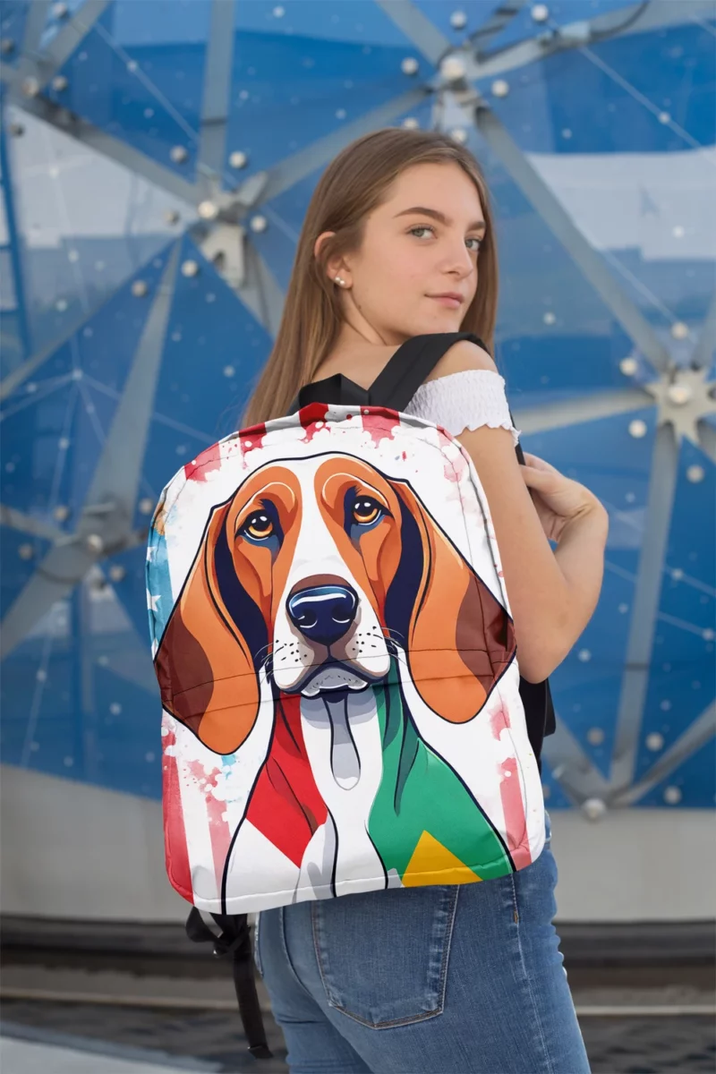 The Agile and Loyal Redbone Coonhound Dog Minimalist Backpack 2