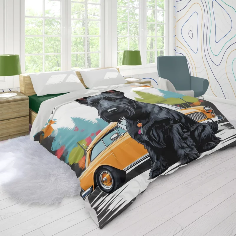 The Brave Scottish Terrier Companion Duvet Cover