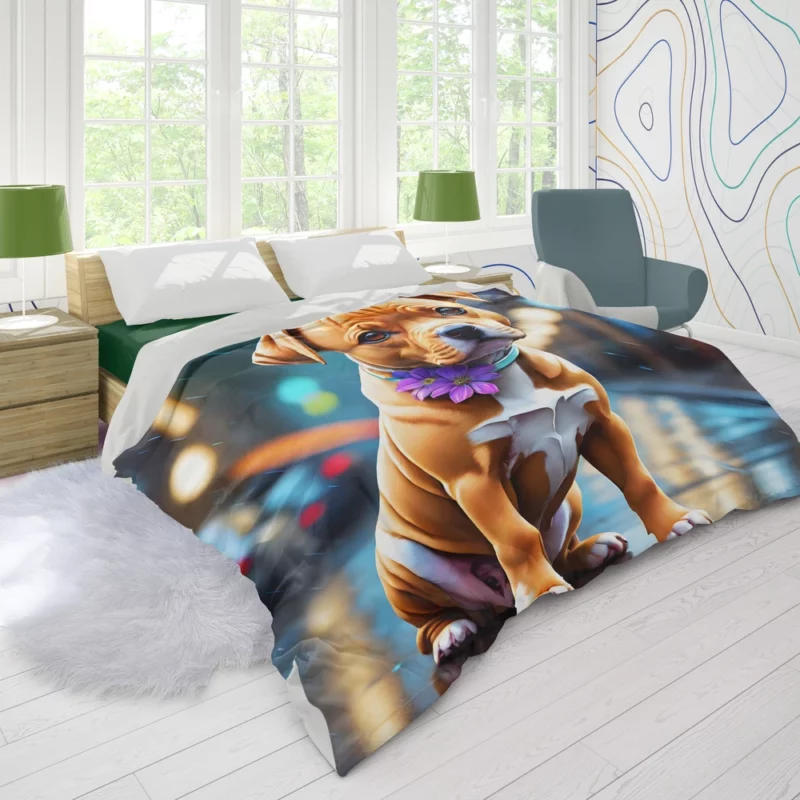 The Brave Staffordshire Bull Terrier Dog Duvet Cover