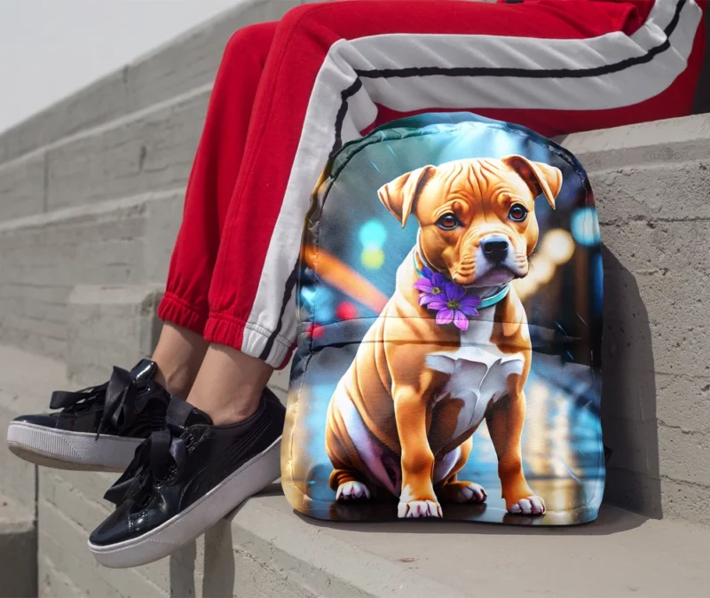 The Brave Staffordshire Bull Terrier Dog Minimalist Backpack 1