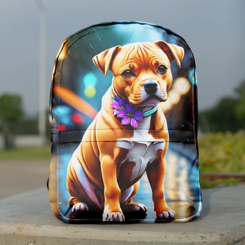 The Brave Staffordshire Bull Terrier Dog Minimalist Backpack