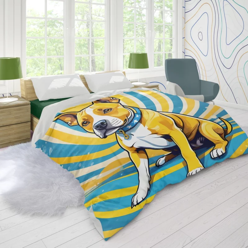 The Brave and Loyal Staffordshire Terrier Dog Duvet Cover