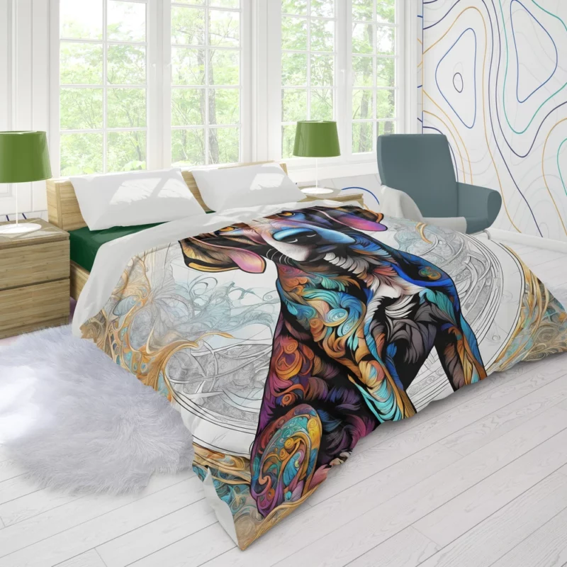 The Courageous Plott Hound Dog Duvet Cover