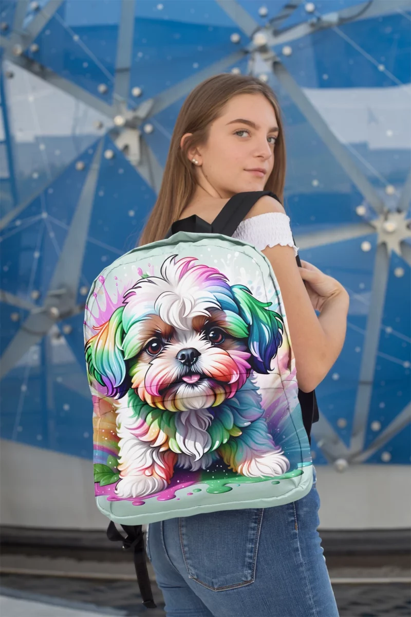 The Cute Shih-Poo Hybrid Dog Minimalist Backpack 2