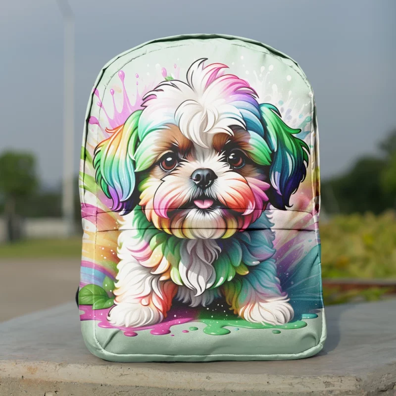 The Cute Shih-Poo Hybrid Dog Minimalist Backpack