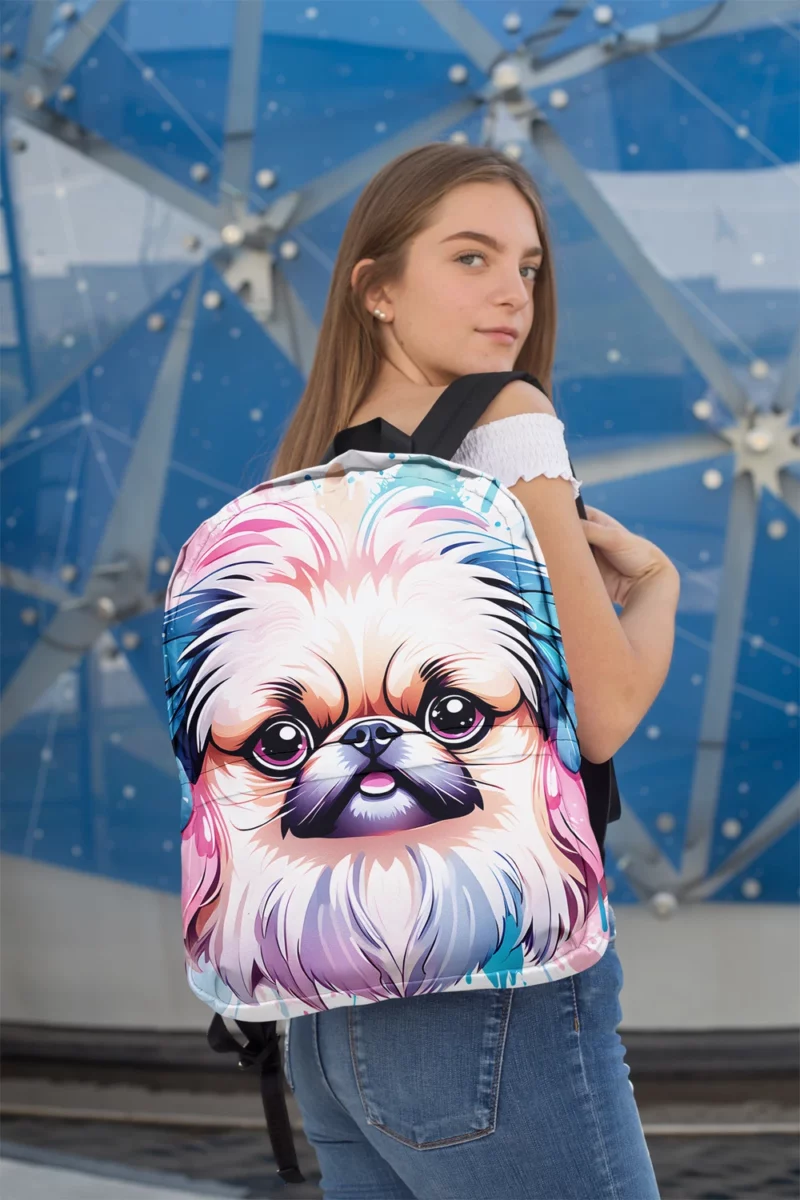 The Elegant Pekingese Dog Companion Minimalist Backpack 2