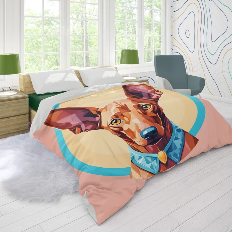 The Elegant Pharaoh Hound Dog Duvet Cover