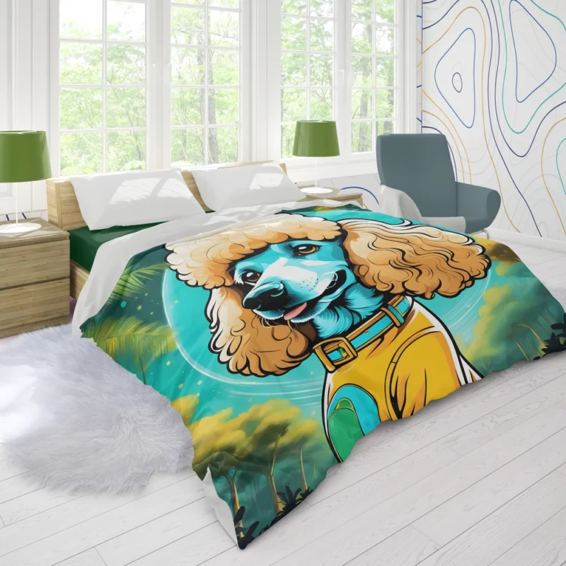 The Elegant Poodle Graceful Dog Duvet Cover