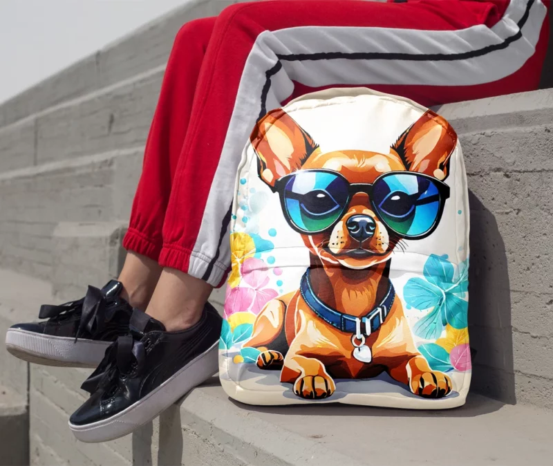 The Elegant Russian Toy Terrier Dog Breed Minimalist Backpack 1