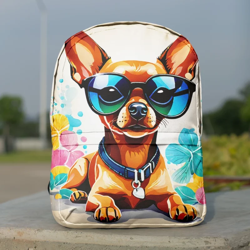 The Elegant Russian Toy Terrier Dog Breed Minimalist Backpack