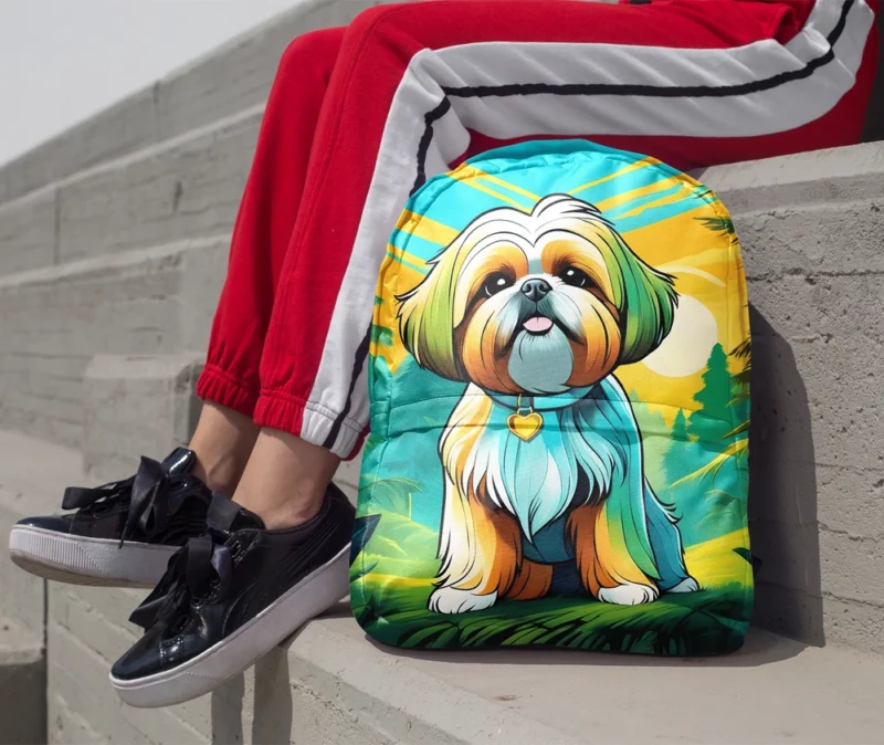 The Elegant Shih Tzu Dog Minimalist Backpack 1