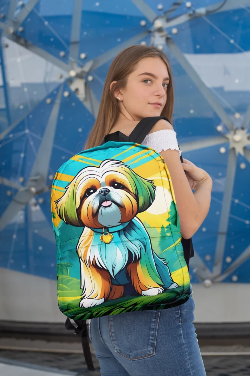 The Elegant Shih Tzu Dog Minimalist Backpack 2