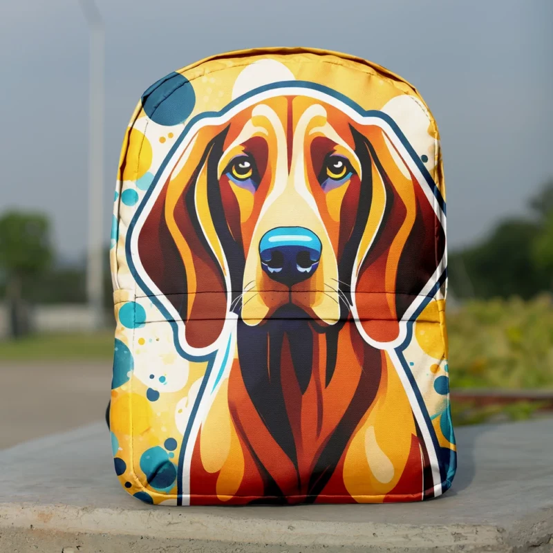 The Energetic Redbone Coonhound Dog Minimalist Backpack