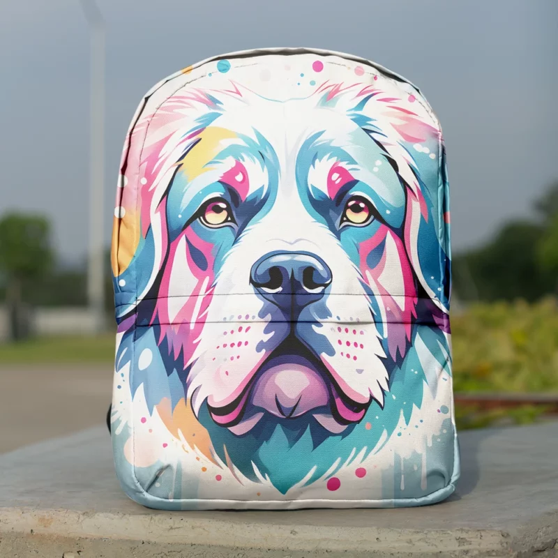 The Gentle Protector Pyrenean Mastiff Dog Breed Minimalist Backpack