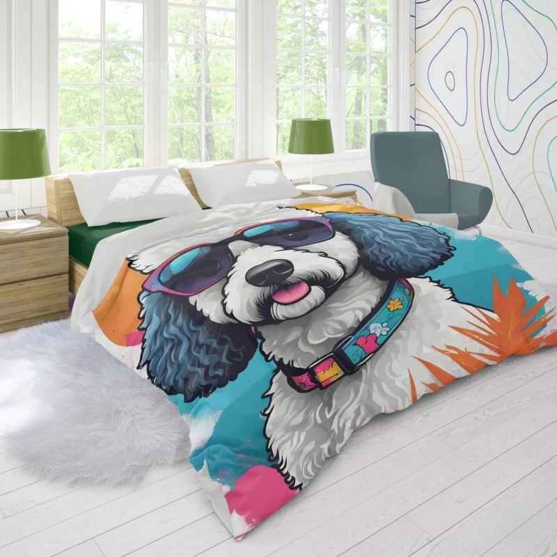 The Graceful Poodle Companion Dog Duvet Cover