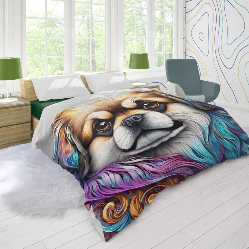 The Imperial Pekingese Beloved Dog Duvet Cover