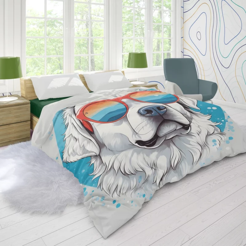 The Loyal Pyrenean Mastiff Companion Duvet Cover