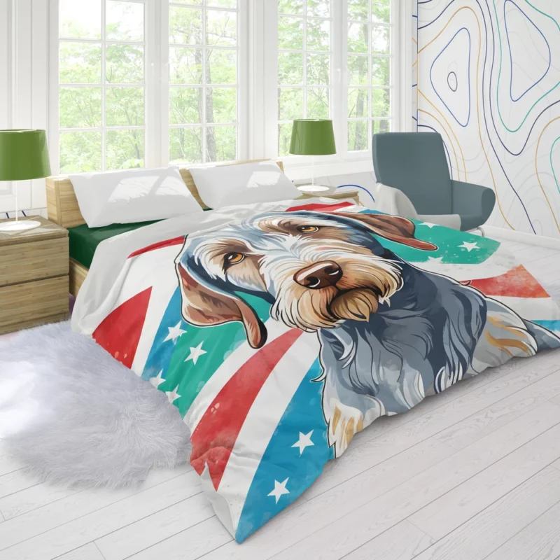 The Loyal Slovakian Wirehaired Pointer Dog Duvet Cover