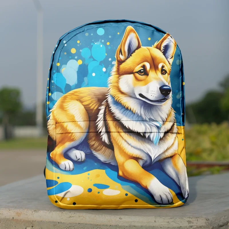 The Loyal Swedish Vallhund Dog Minimalist Backpack