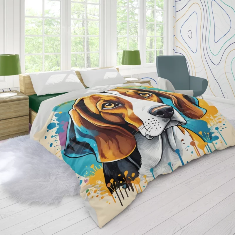 The Loyal Treeing Walker Coonhound Dog Duvet Cover