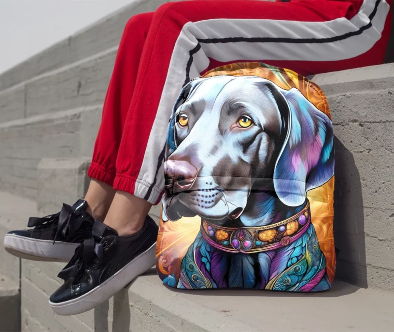 The Loyal Weimaraner Dog Minimalist Backpack 1