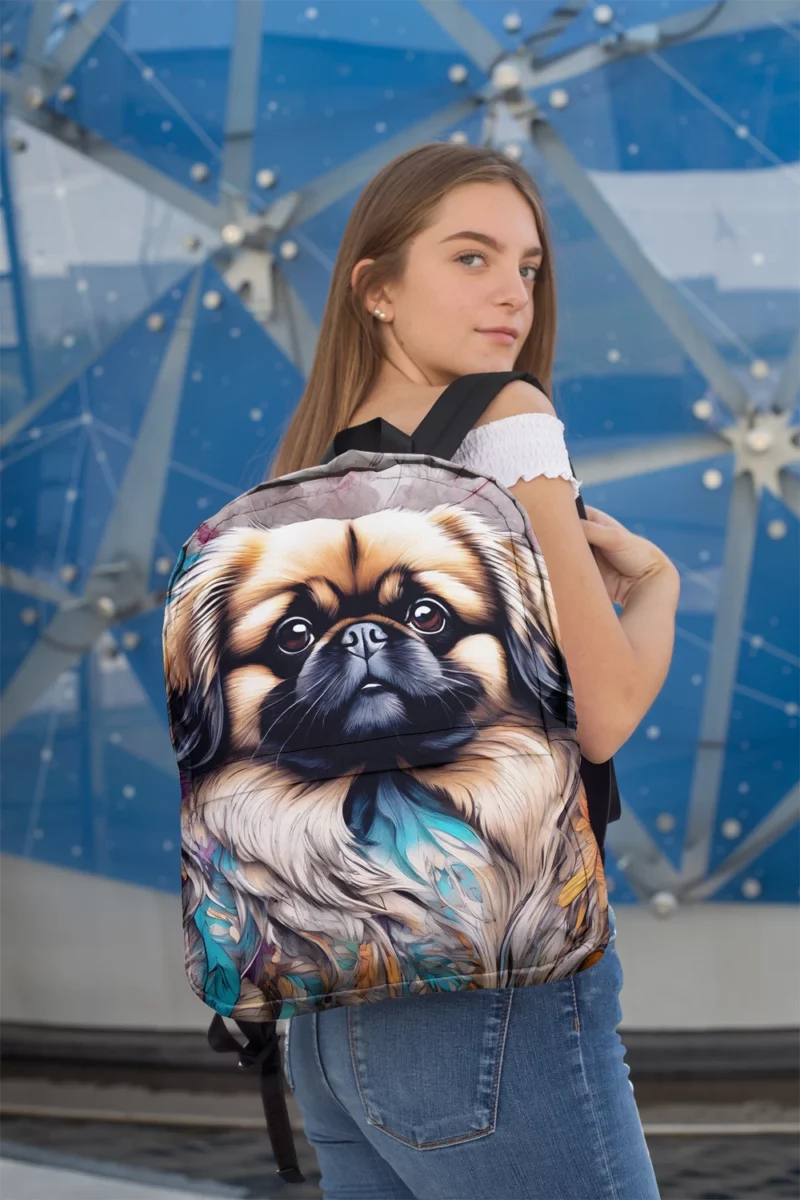 The Majestic Pekingese Dog Breed Minimalist Backpack 2