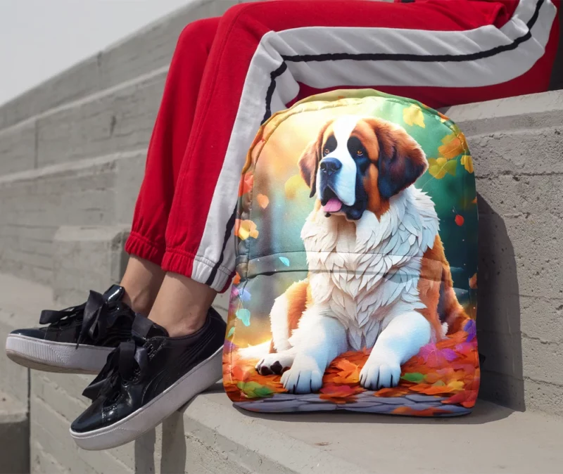 The Majestic Saint Bernard Dog Minimalist Backpack 1