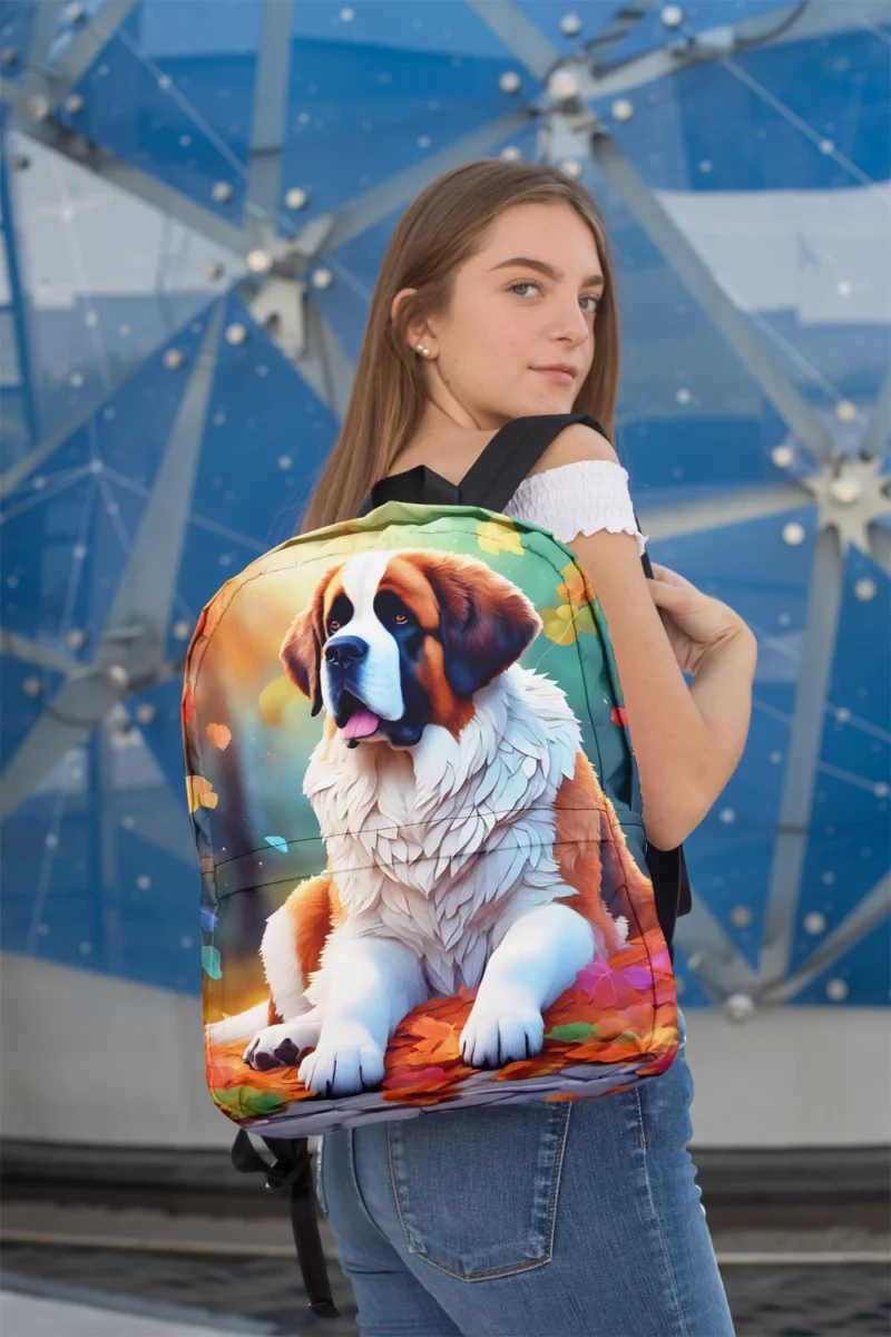 The Majestic Saint Bernard Dog Minimalist Backpack 2