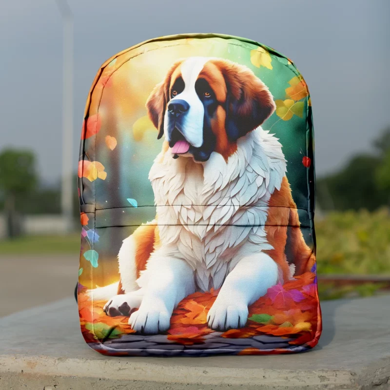 The Majestic Saint Bernard Dog Minimalist Backpack