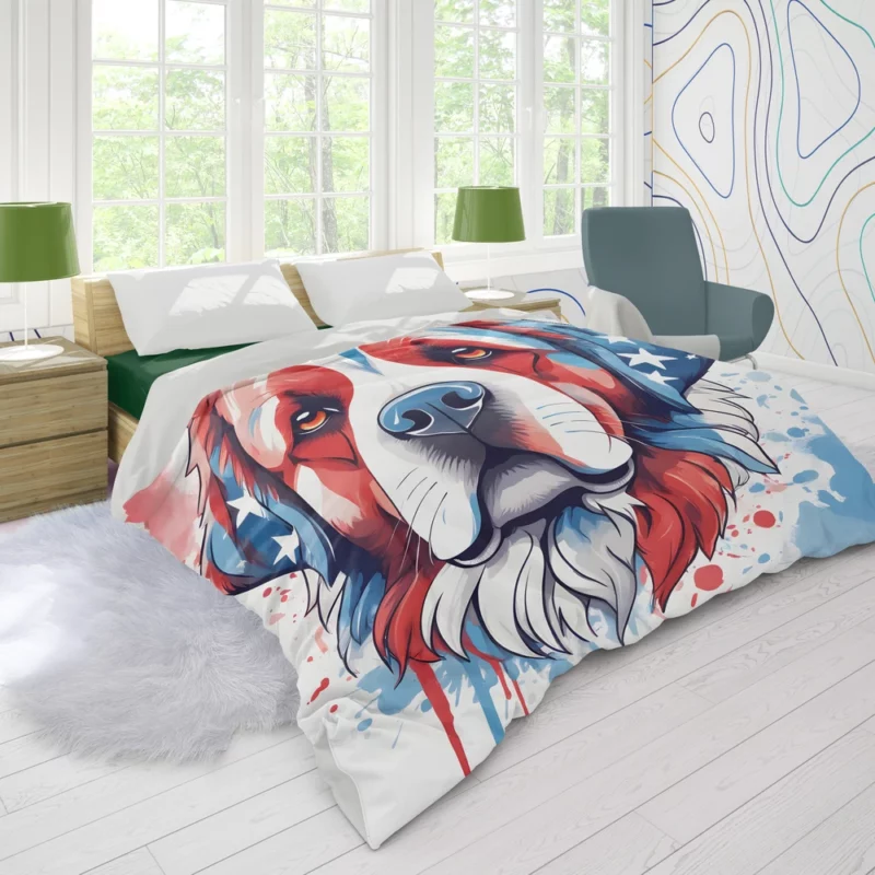 The Mighty Pyrenean Mastiff Dog Duvet Cover