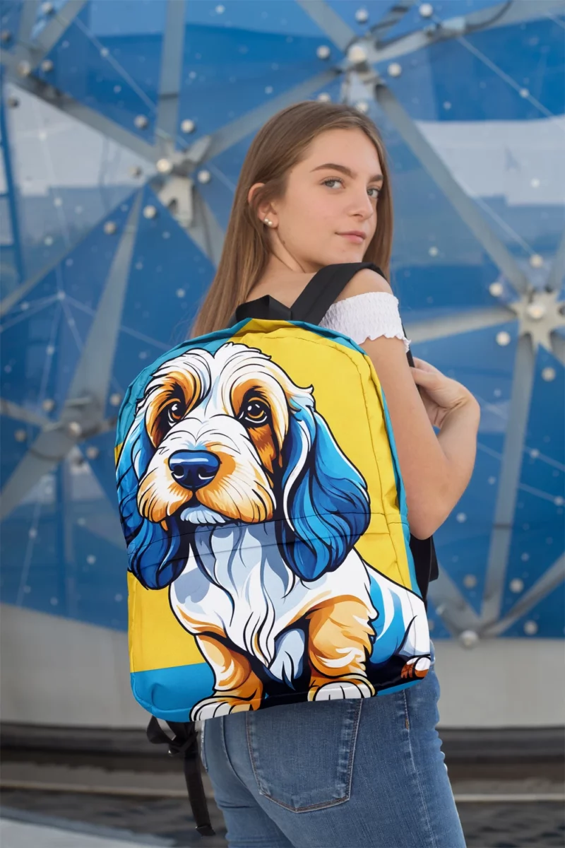 The Petit Basset Griffon Vendeen Adventure Dog Breed Minimalist Backpack 2