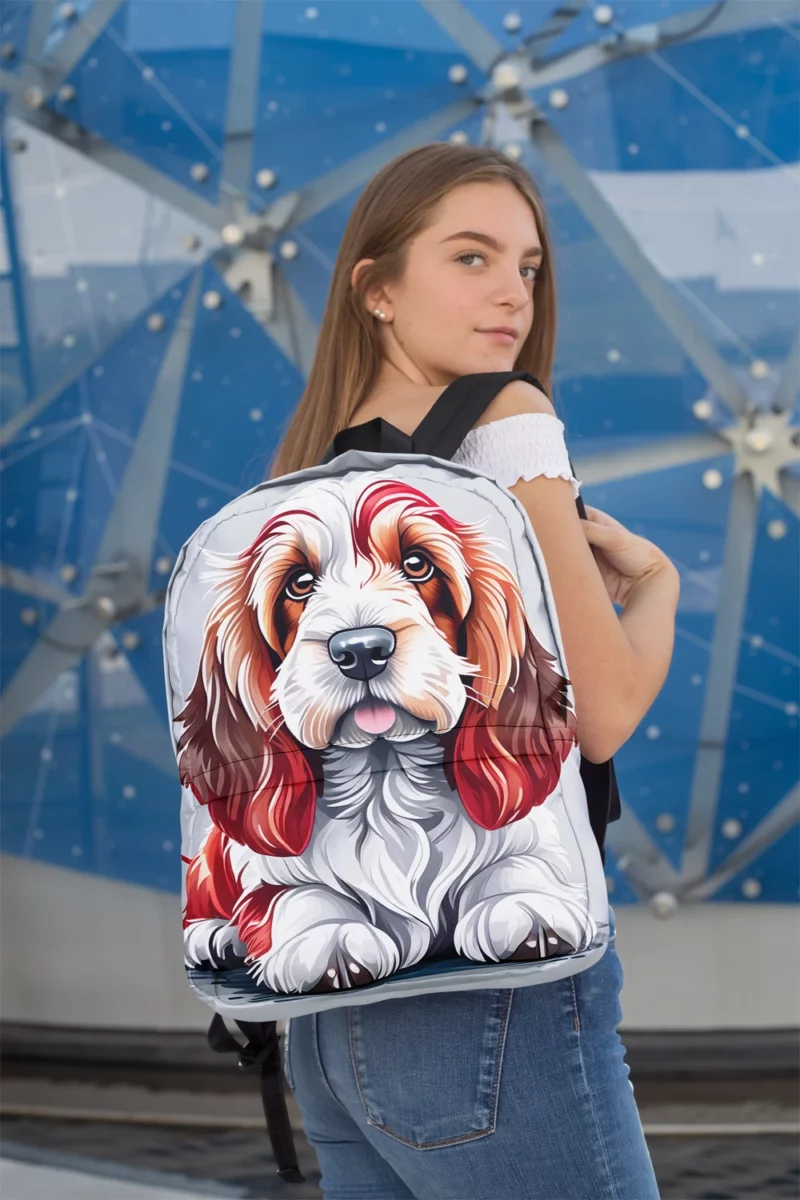 The Petit Basset Griffon Vendeen Energetic Dog Minimalist Backpack 2