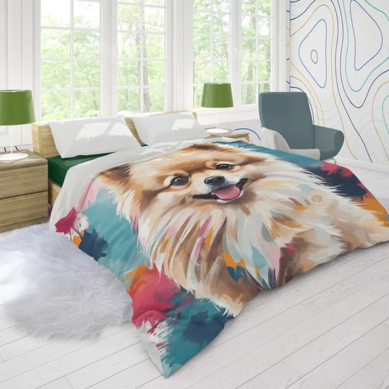 The Petite Pomeranian Delightful Dog Duvet Cover