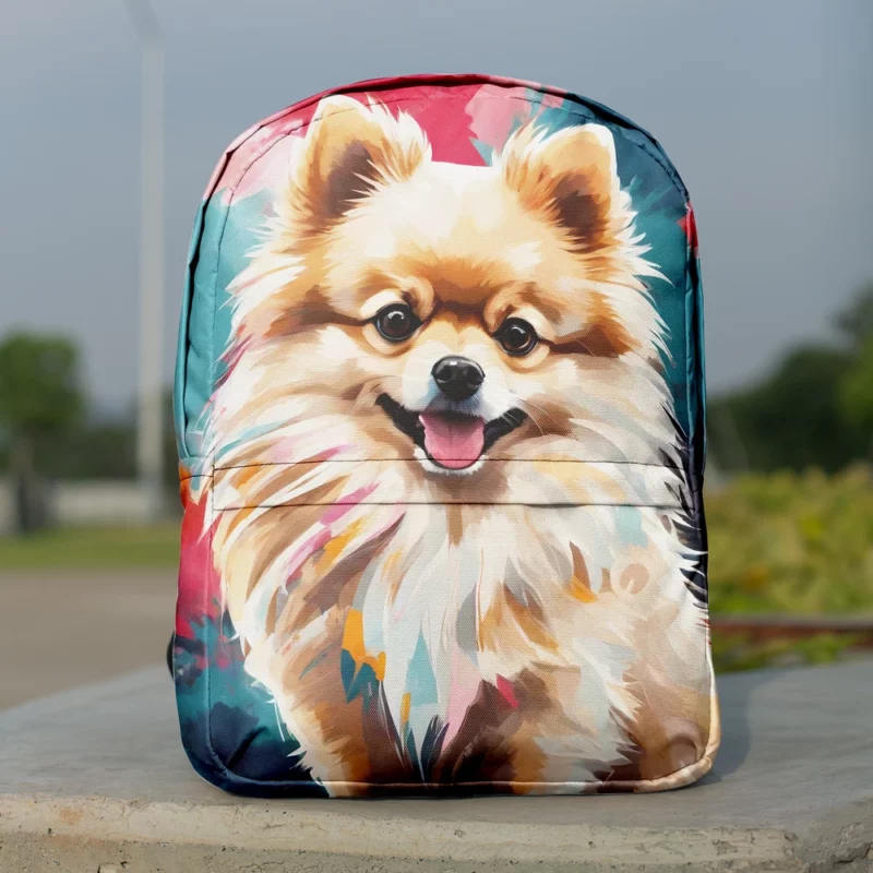 The Petite Pomeranian Delightful Dog Minimalist Backpack 1