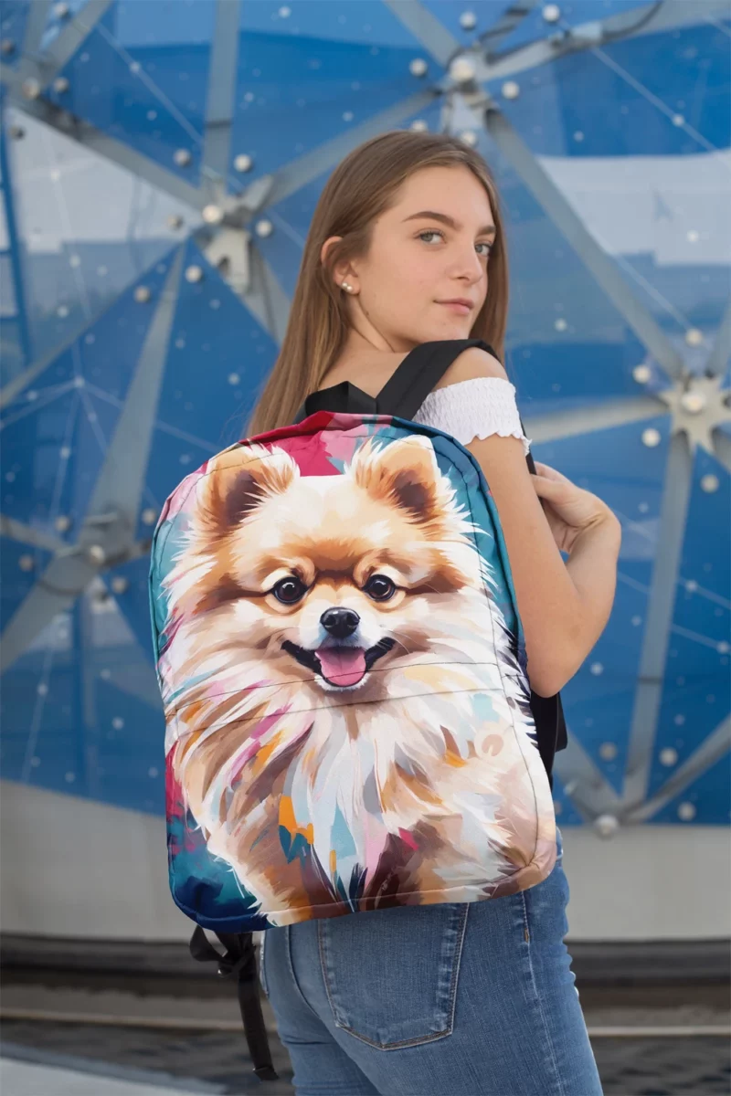 The Petite Pomeranian Delightful Dog Minimalist Backpack 2