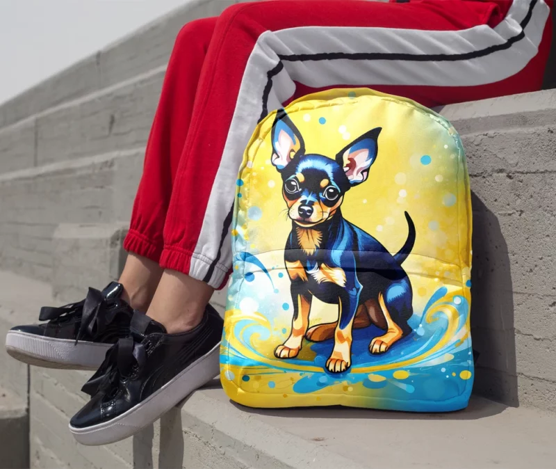 The Petite Russian Toy Terrier Dog Minimalist Backpack 1