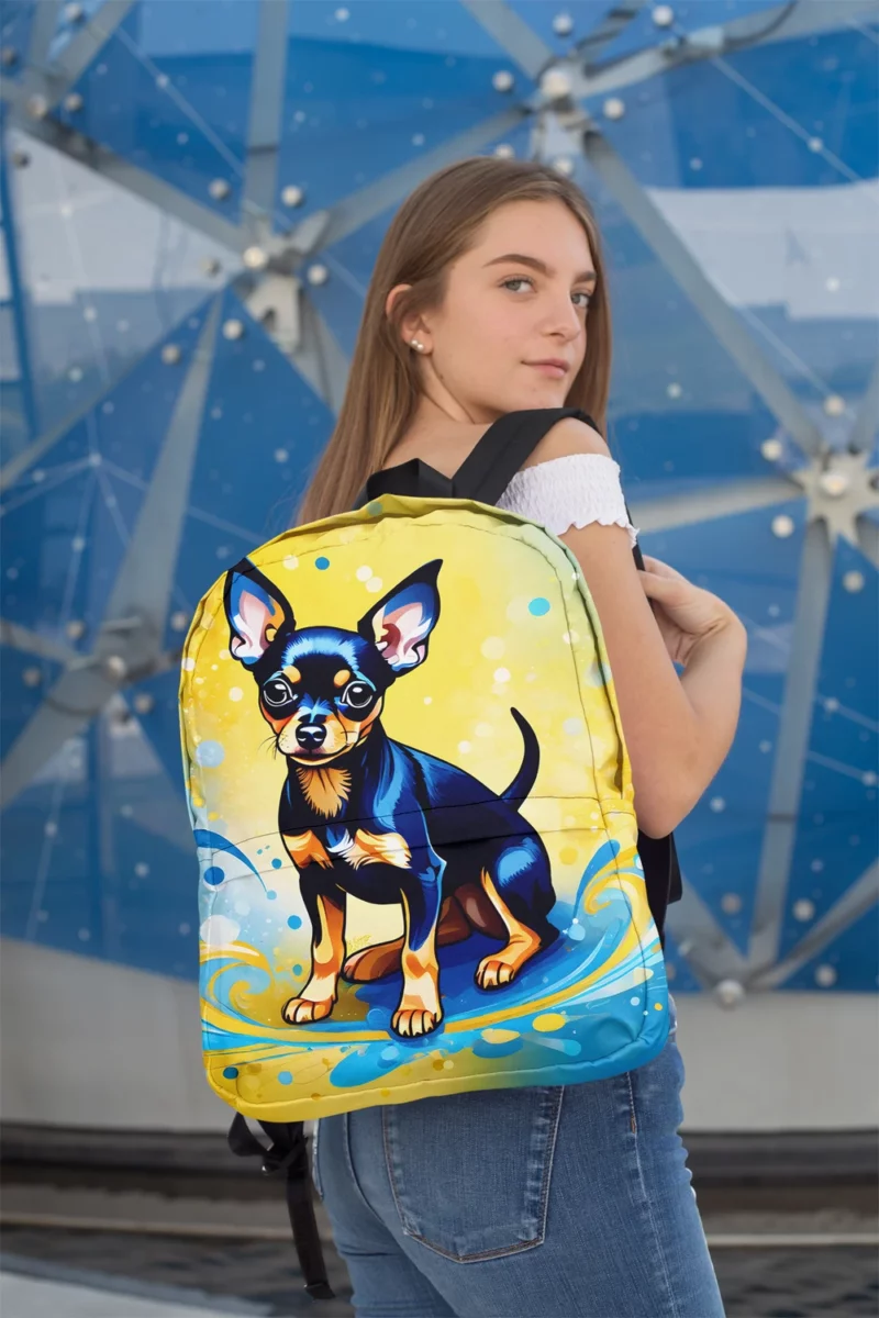 The Petite Russian Toy Terrier Dog Minimalist Backpack 2