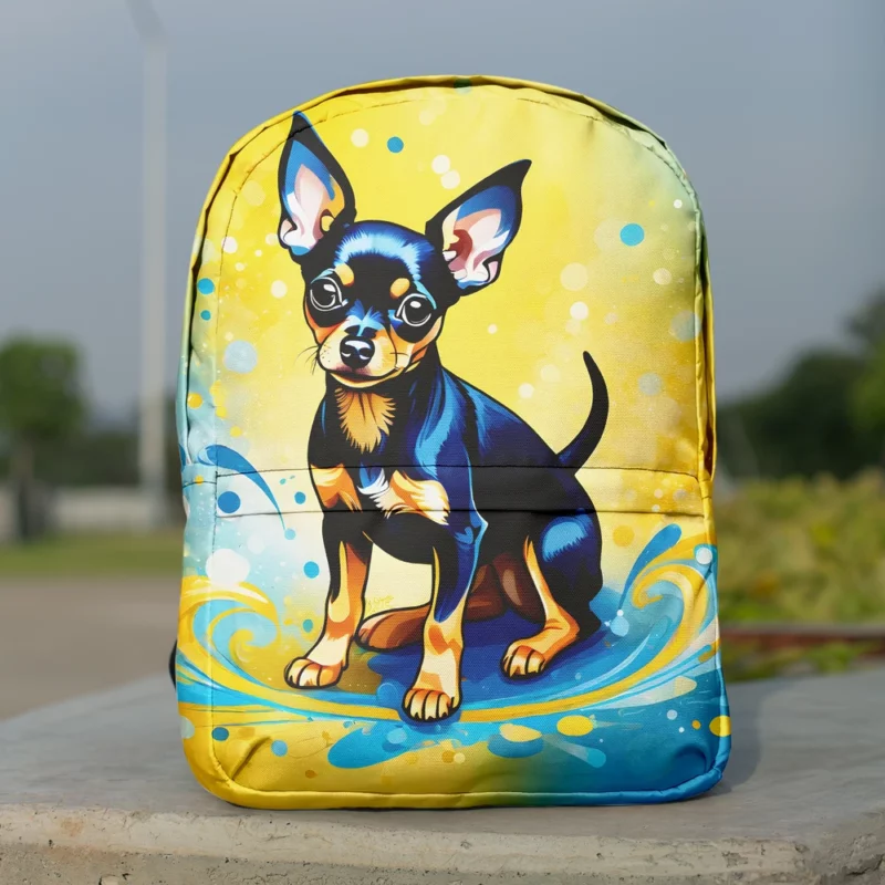 The Petite Russian Toy Terrier Dog Minimalist Backpack