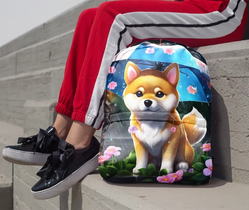 The Playful Shiba Inu Dog Minimalist Backpack 1