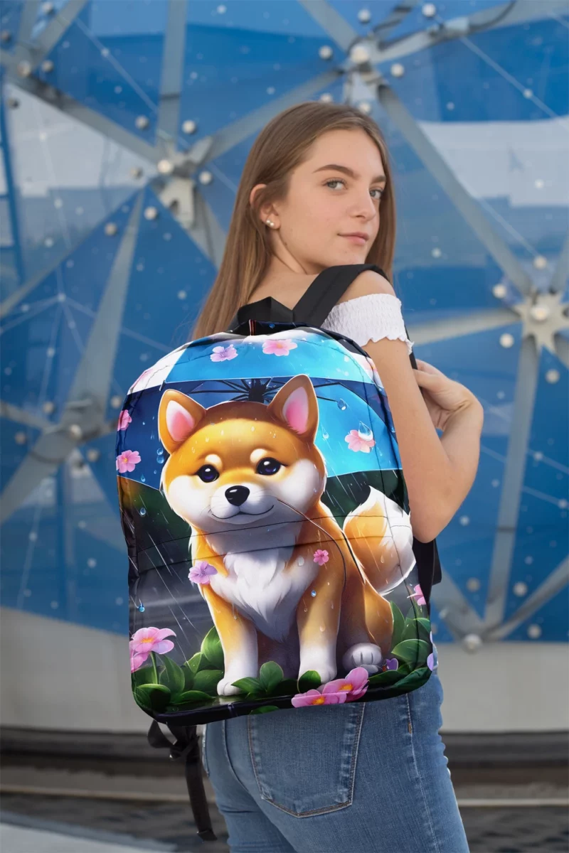 The Playful Shiba Inu Dog Minimalist Backpack 2