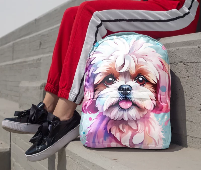 The Playful Shih-Poo Companion Minimalist Backpack 1