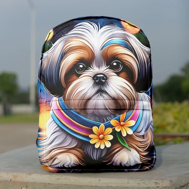 The Playful Shih Tzu Companion Minimalist Backpack